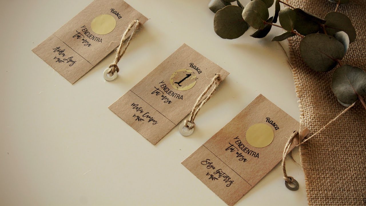 Cómo hacer un seating rasca rasca para tu boda🌿 - DIY