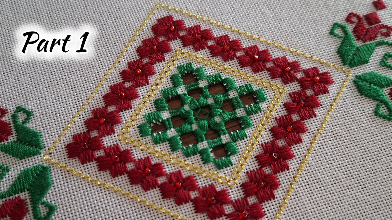 Amazing hand embroidery design for decoration step by step 🧡