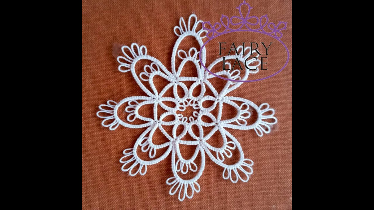 Needle tatting, Snowflake