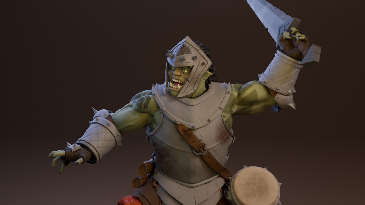 OLOCH - Pathfinder's Iconic Warpriest - Fan Art #pathfinderrpg #orc #fantasy #figurine #warriors