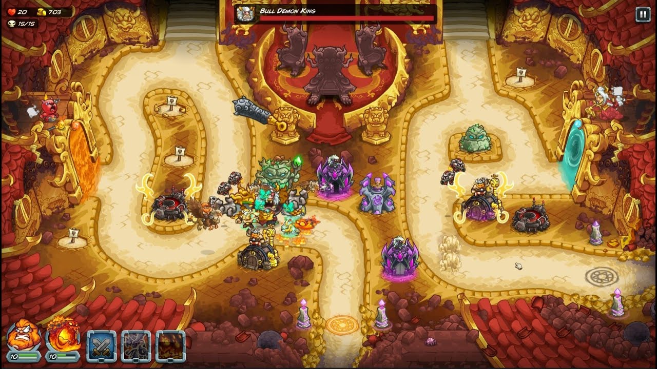 [Kingdom Rush 5 Alliance] The Demon King Stronghold Impossible Campaign (Twlight LongBows Carry)