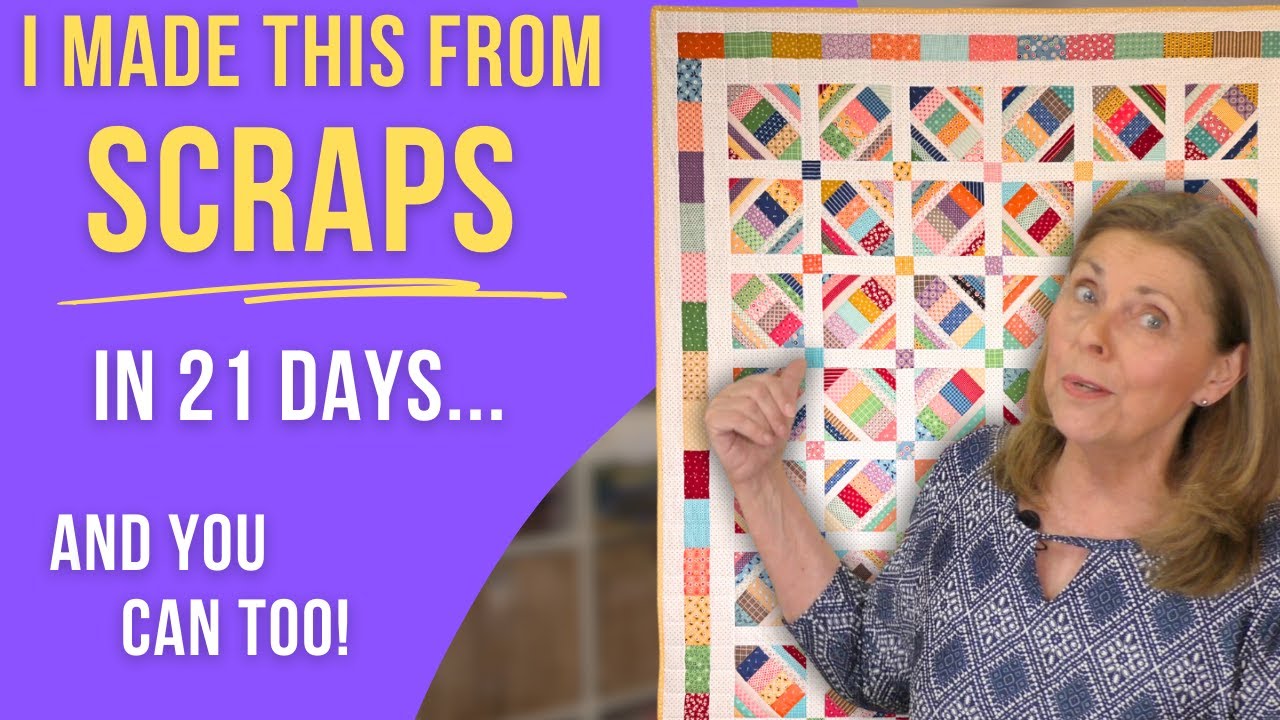 How I Turned Over 550 Fabric Scraps Into a Beautiful Quilt!