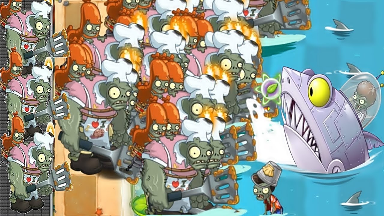 Plants vs Zombies 2 MOD: Gargantuar Chef Vs All Freakin' Zomboss: Gameplay 2017