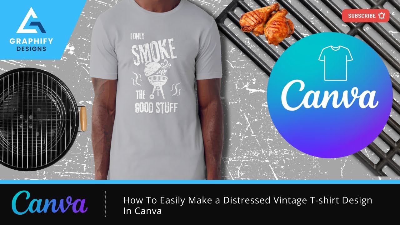 How To Easily Make a Distressed Vintage T-shirt Design In Canva