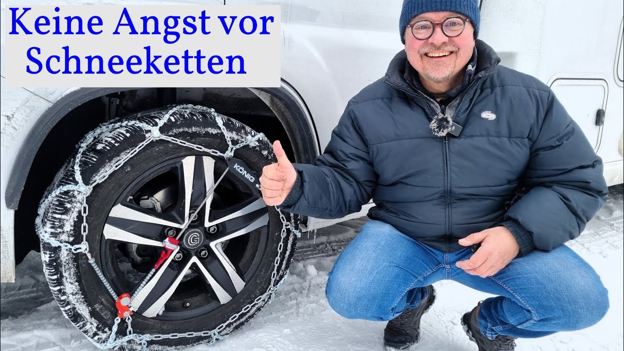 SCHNEEKETTEN am WOHNMOBIL aufziehen 🌨🚐💨❄️ ➡️ So einfach geht's ❗️👍