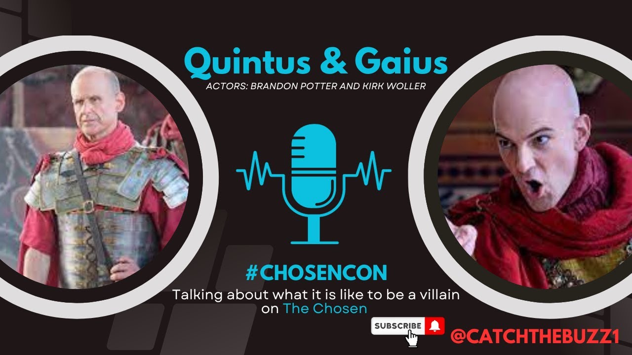 Quintus and Gaius; actors Brandon Potter and Kirk Woller, the Villains in The Chosen #chosencon
