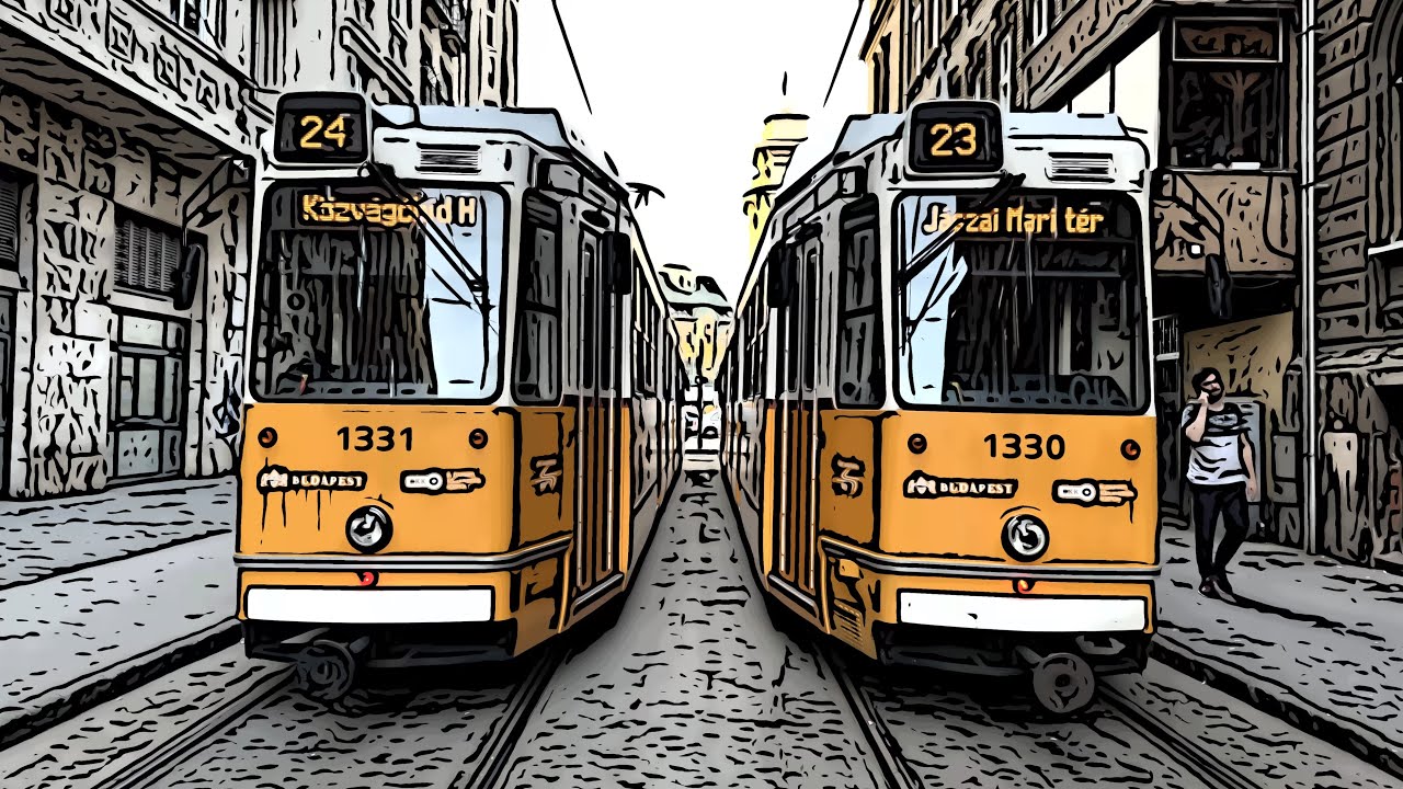 24-es villamos: Keleti - Közvágó 🚃 (4K24, HDR)