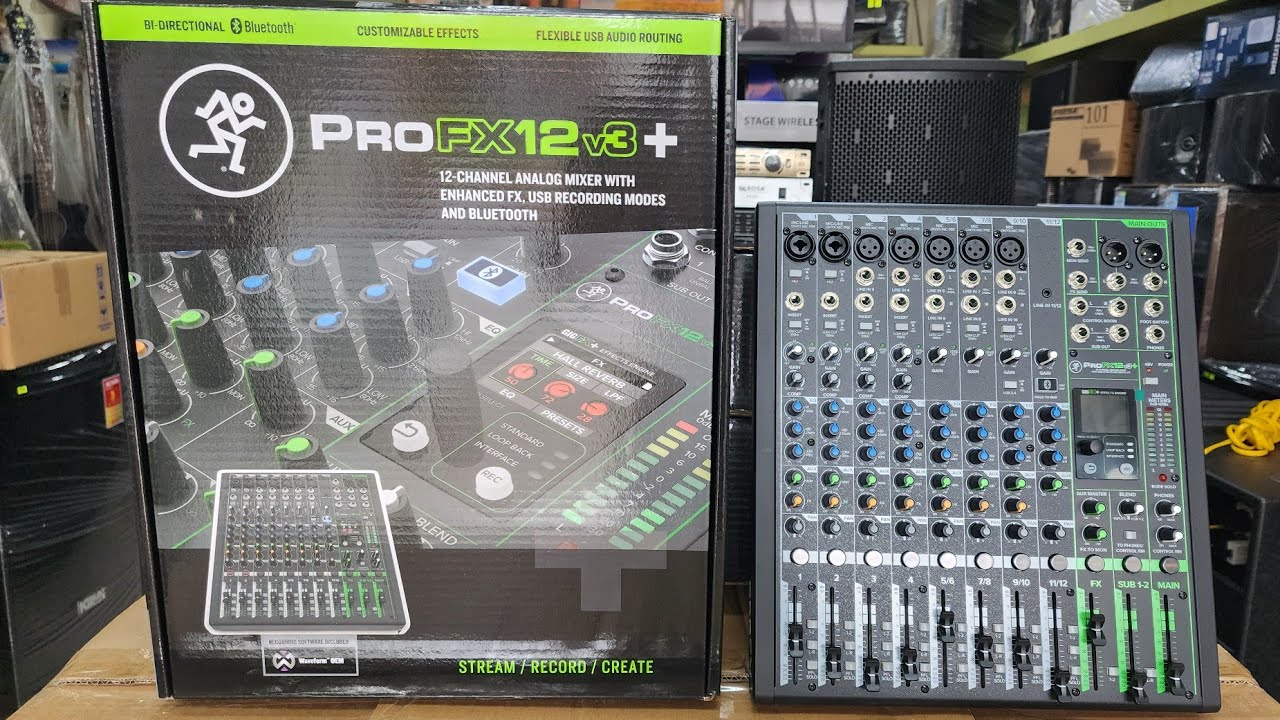 MIXER MACKIE CỦA MỸ MODEL 2023, Mackie ProFX12 V3 +, Tích Hợp EF SỐ, Bluetoot Tiện Lợi Cho Ae Dùng