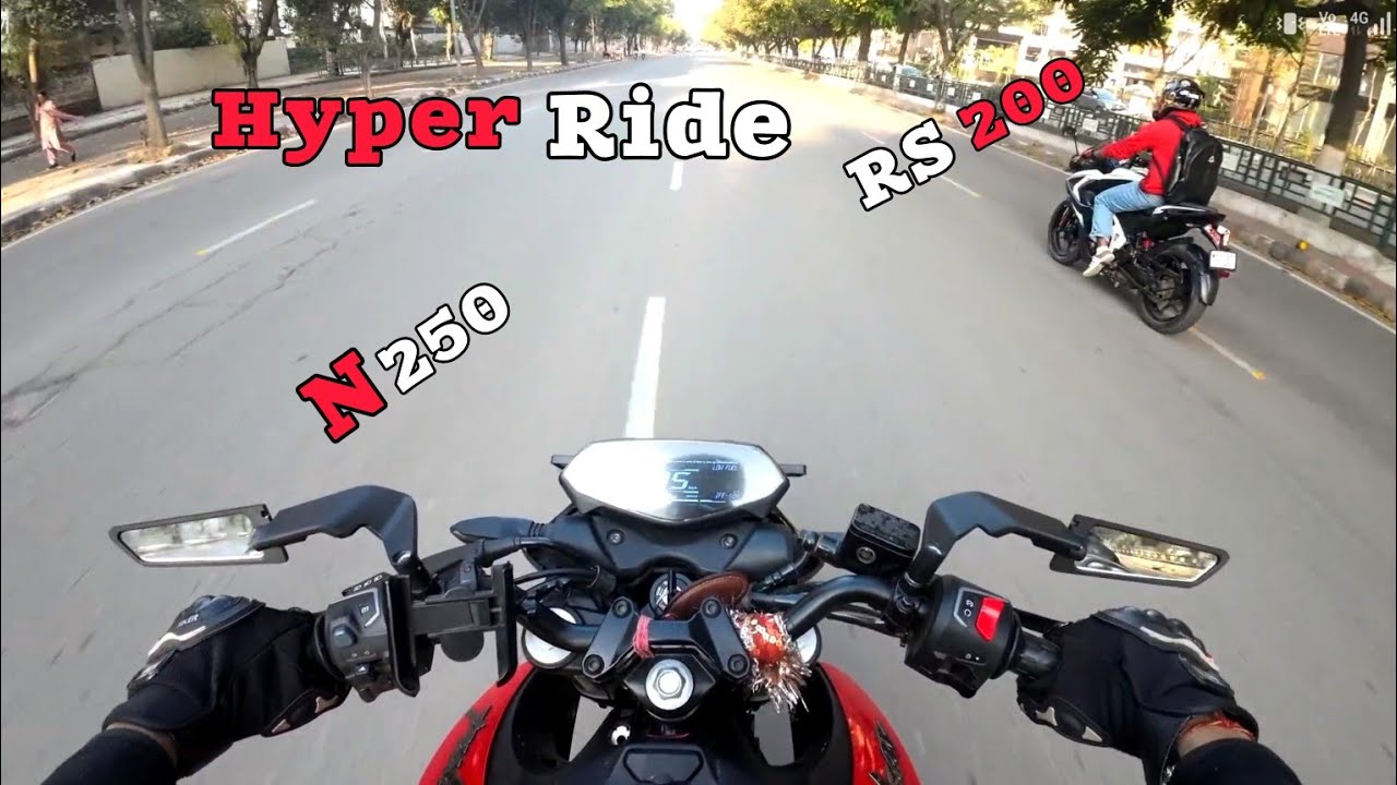 Hyper ride  with Pulsar N250 vs RS200 || pure exhaust sound || daily motovlogs