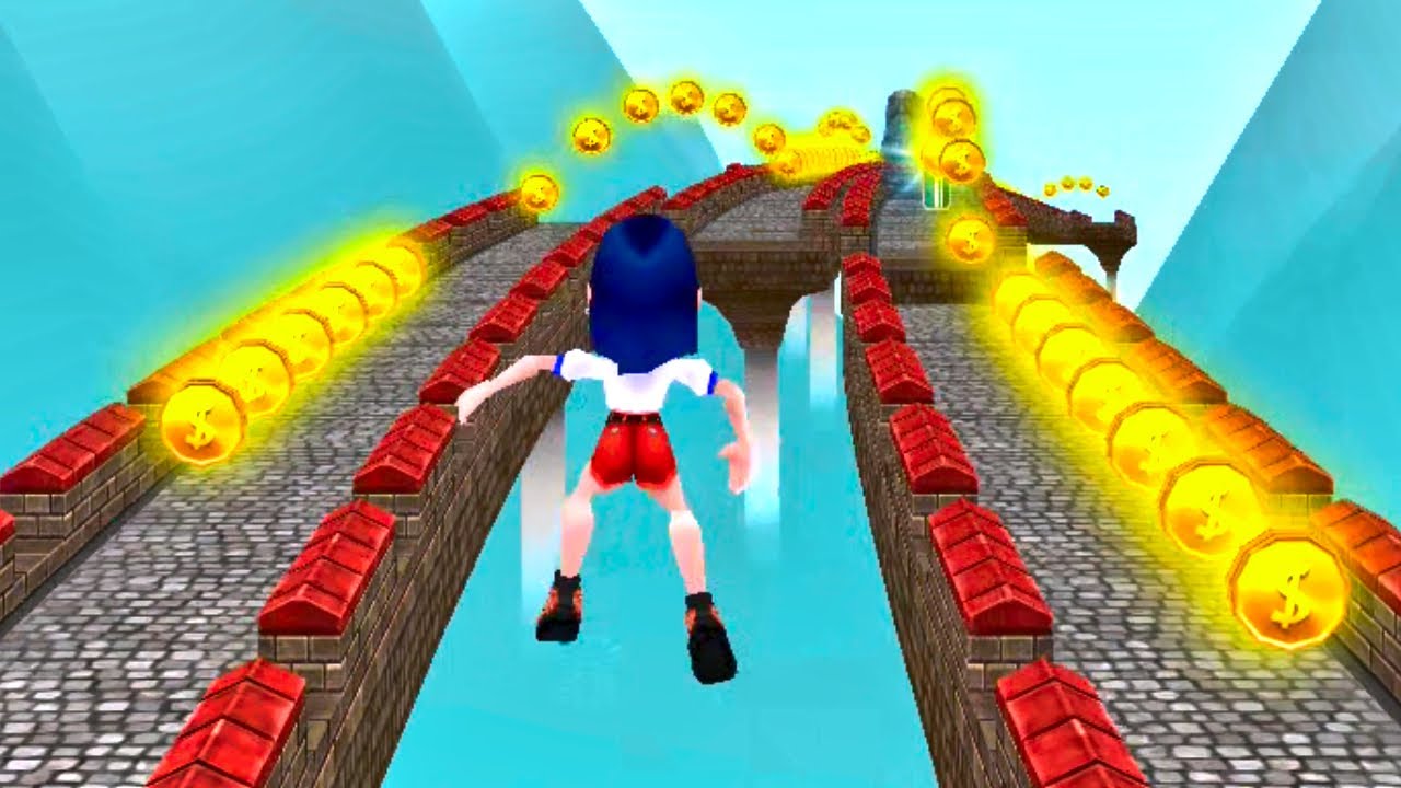 Subway Bus Rush Runner - Monkey Chasing School Girl Katie - Endless Run Game PLay