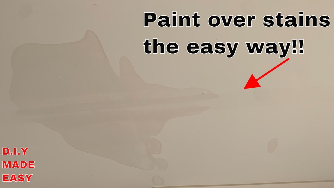 How to paint over water stained ceiling