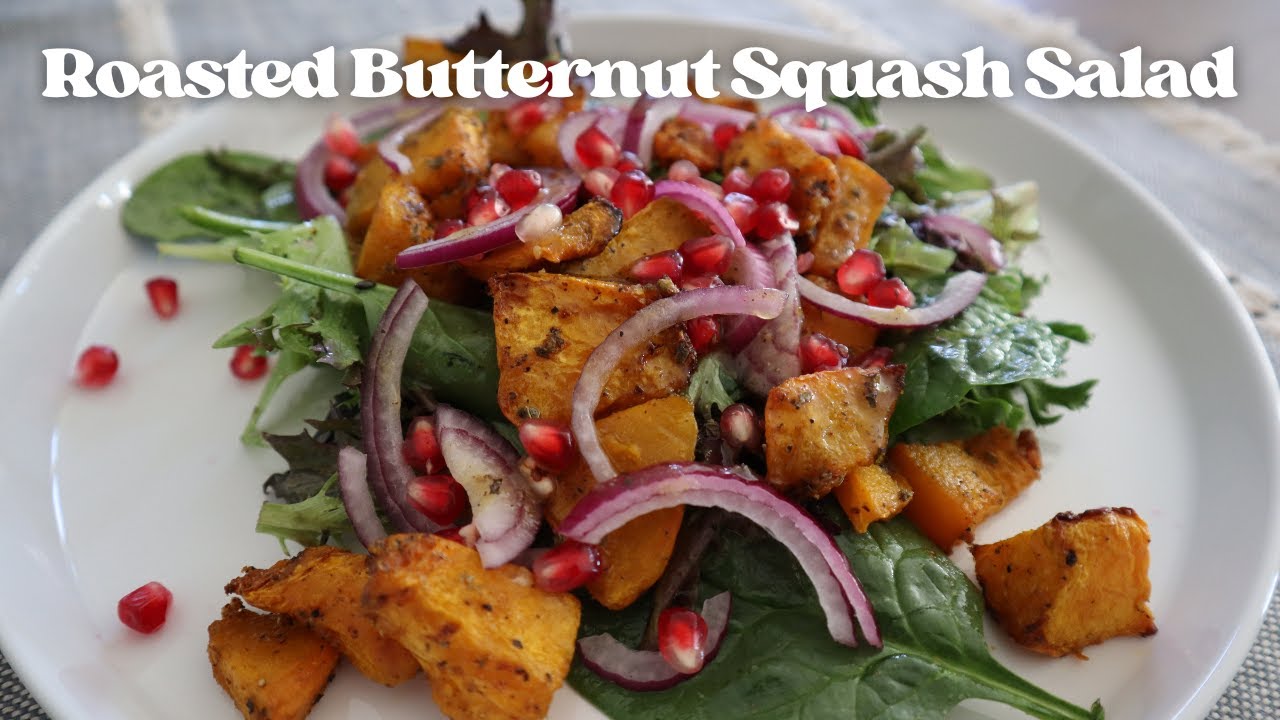 Roasted Butternut Squash Salad Recipe with Maple Dressing Perfect for Thanksgiving