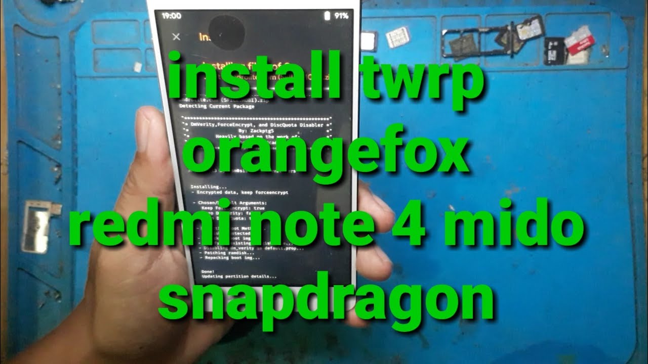 Установить twrp redmi note 4 snapdragon //установить twrp orangefox