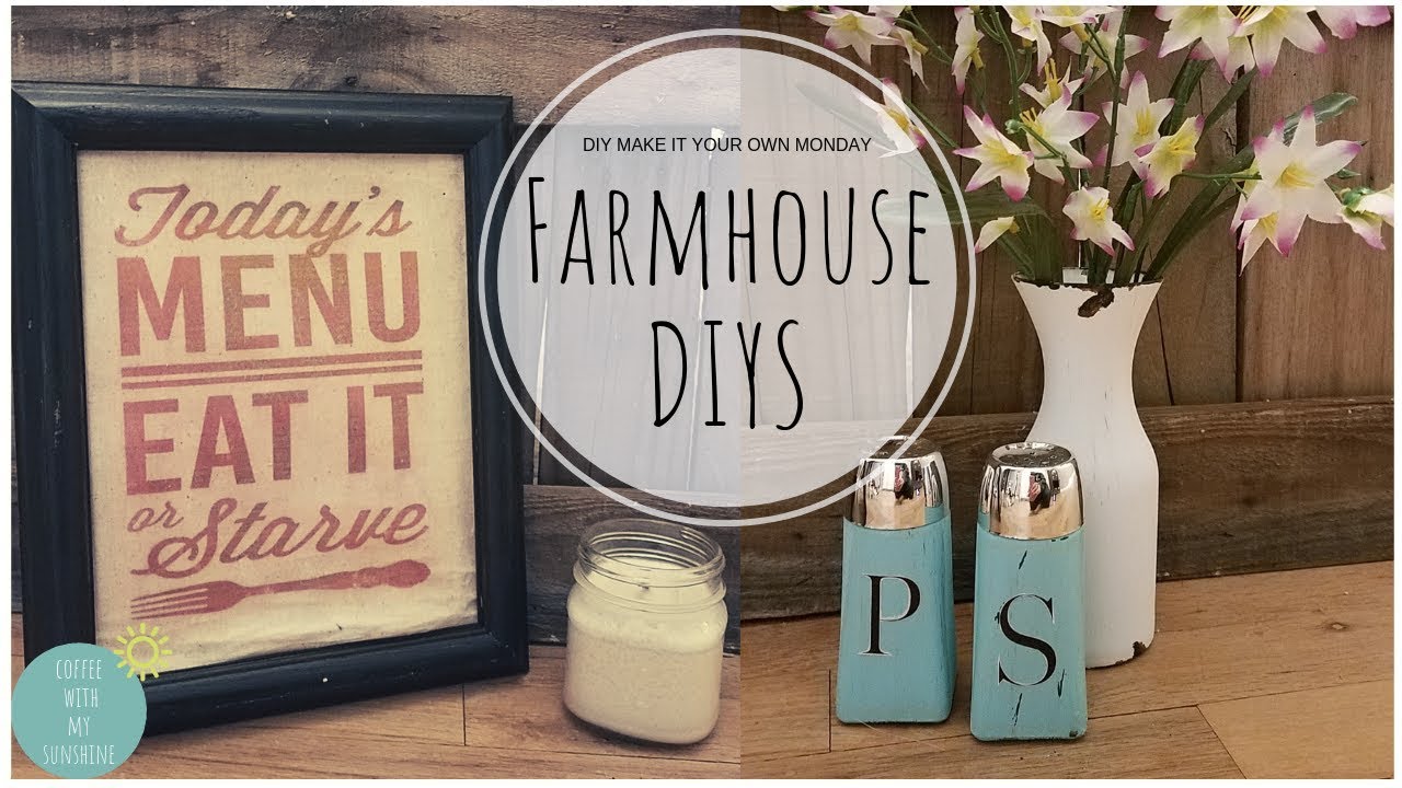 FARMHOUSE KITCHEN DECOR DIY | DOLLAR TREE SALT & PEPPER SHAKER | CANVAS | SHABBY CHIC