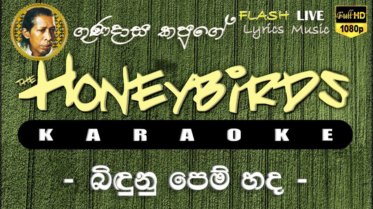 Bidunu Pem Hada Niwalannata karaoke (Without Voice) බිඳුනු පෙම් හද නිවාලන්නට කැරෝකේ