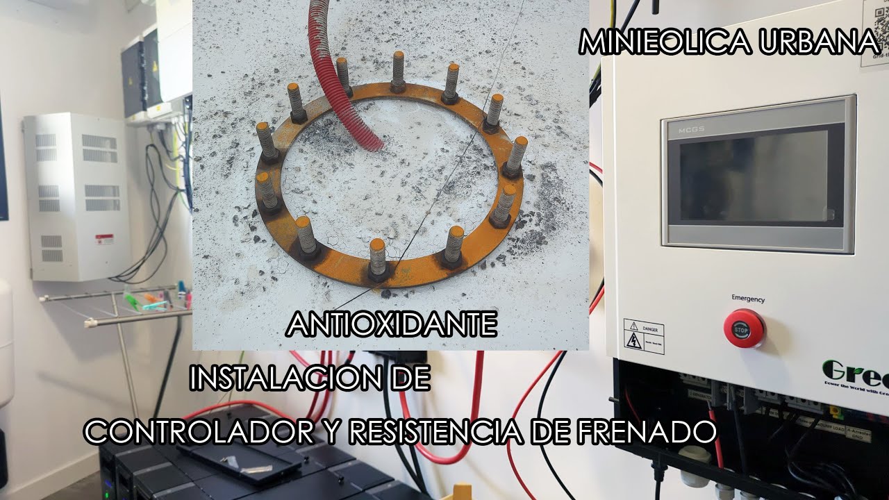 Instalación de controlador eólico y resistencia de frenado . Minieólica urbana