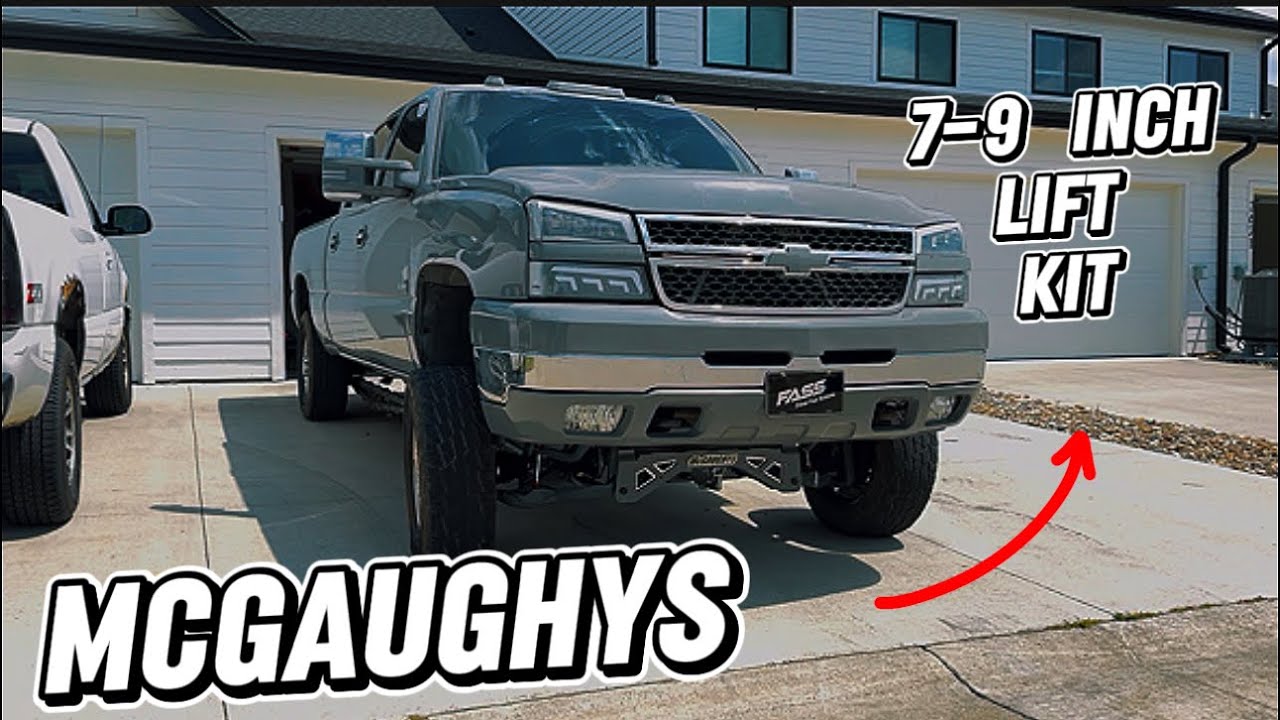 Installing the NEWLY DESIGNED 9 inch McGaughys lift kit on my Duramax 