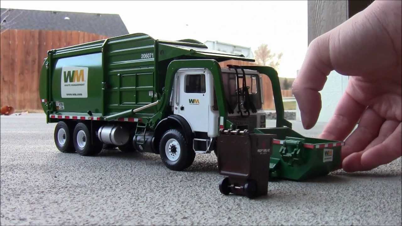 First Gear 1:34 Scale Model Front-Load Garbage Truck