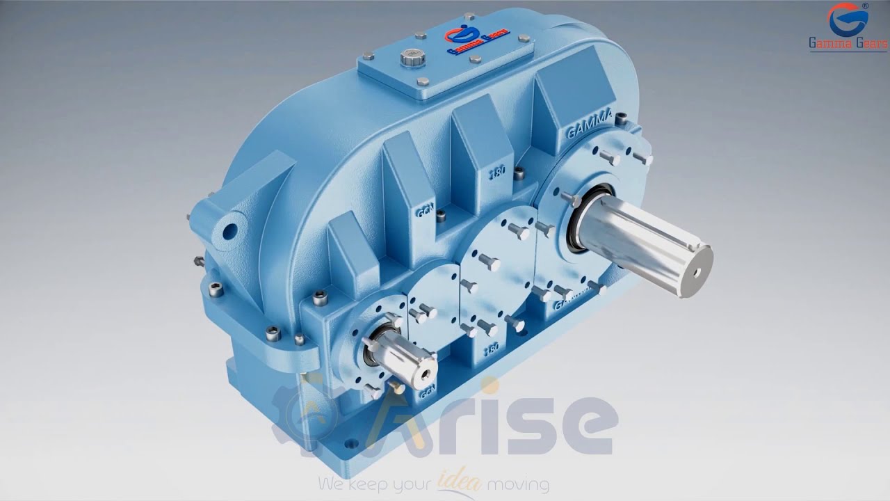 Gamma Gears - Technical Animation of Helical Gearbox