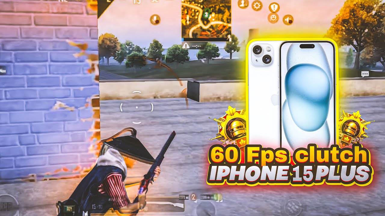 60 FPS CLUTCH 🥶IPHONE 15 PLUS ⚜️#viral #pubgmobile #60fps ￼