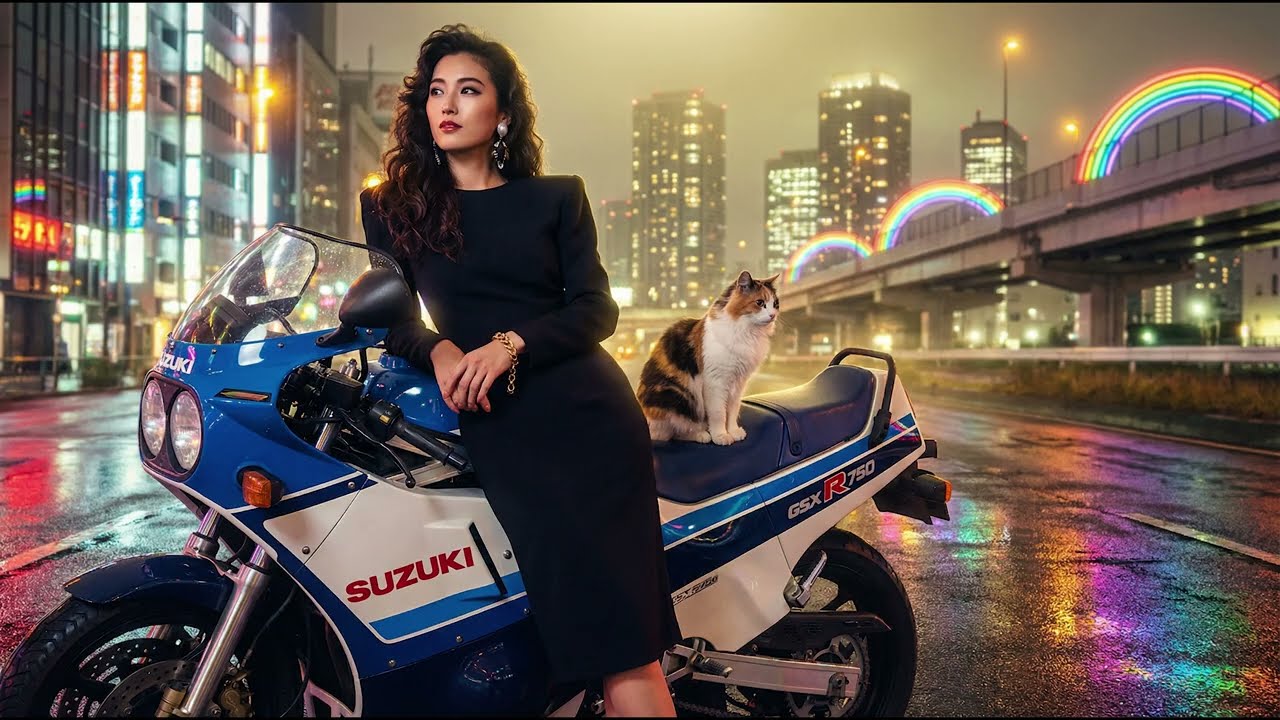 湾岸の王 – GSX-R750 Midnight Bubble Drive | 80s Japanese City Pop Instrumental