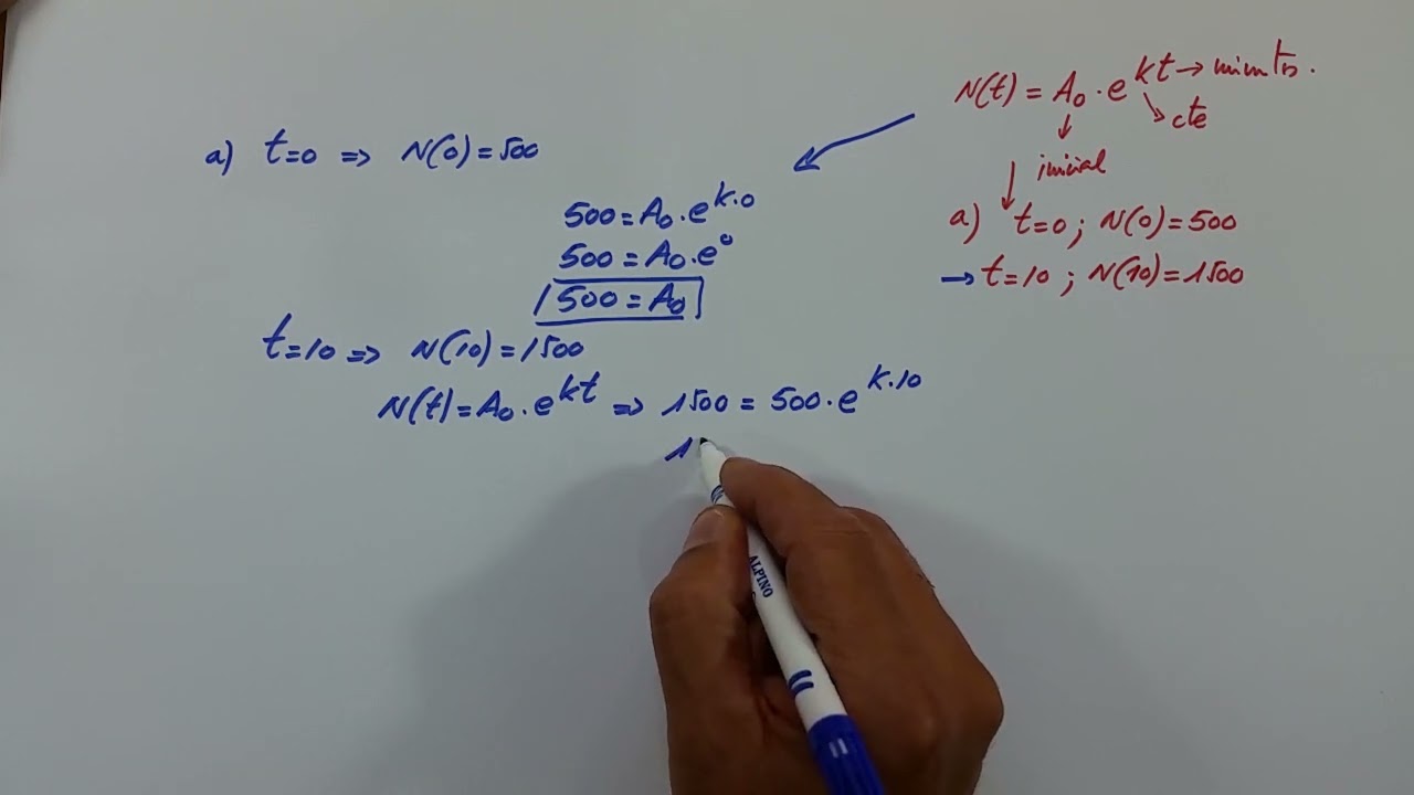 CRECIMIENTO EXPONENCIAL BACTERIAS: USO DE LOGARITMOS Y EXPONENCIALES. MATEMÁTICAS BACHILLERATO