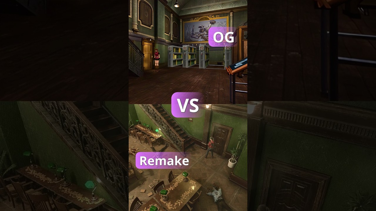 The library &ndash; Spine-Chilling OG vs Remake | Resident Evil 2 Comparison