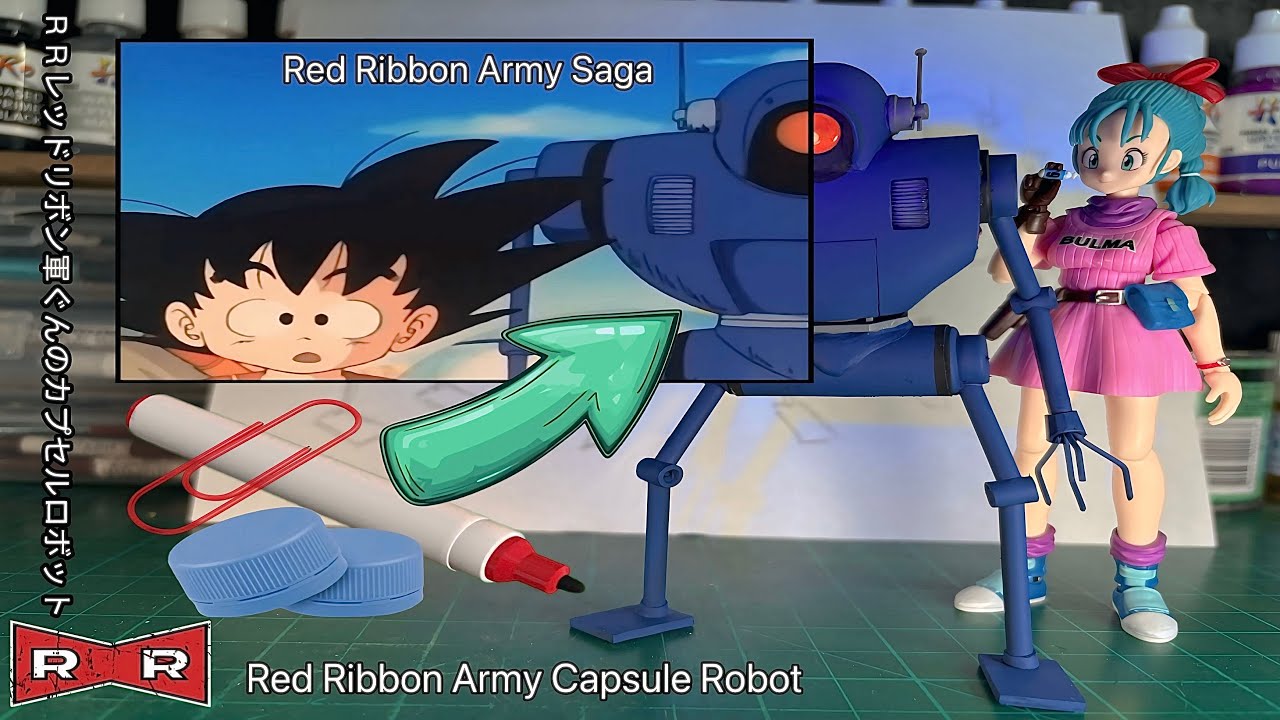 RED RIBBON ARMY CAPSULE ROBOT | MADE OF TRASH #akiratoriyama #dragonball 