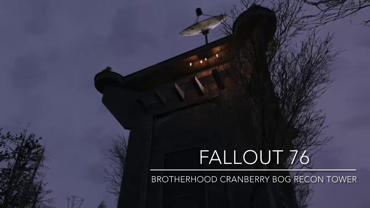Fallout 76 Camp Build: Brotherhood Cranberry Bog Recon Tower