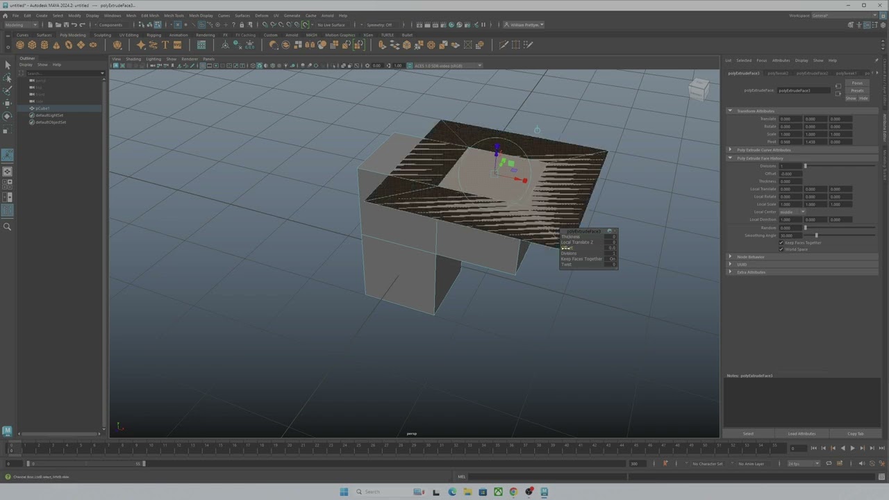 Maya Extrusion Tutorial