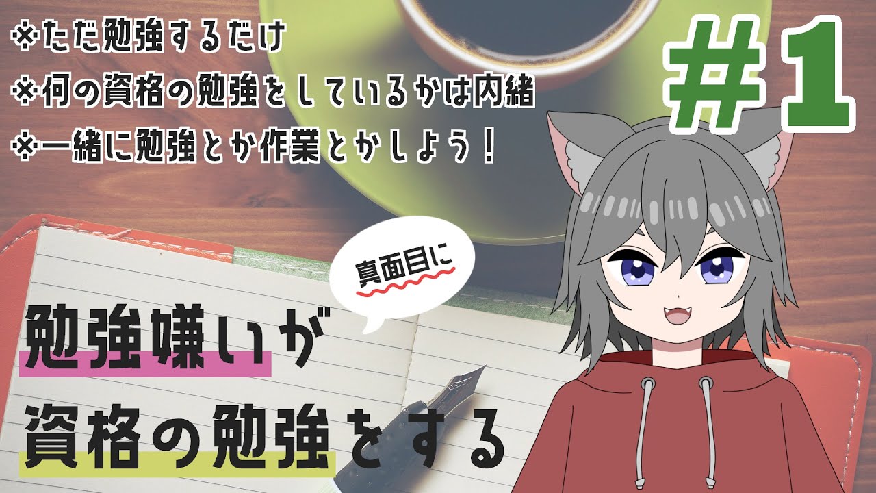 【study with me】1時間勉強する #1 【個人Vtuber】