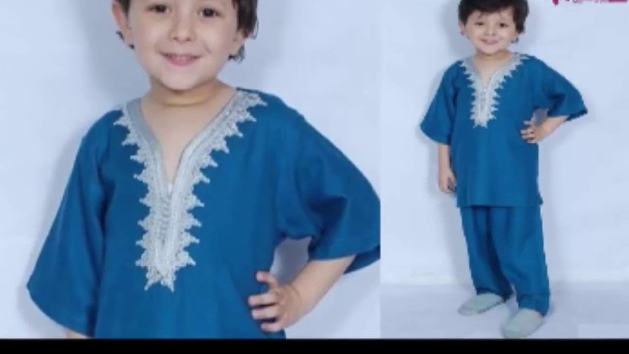 طريقة تفصيل جبادور للاطفال 10سنوات للعيد بسروال عادي أو قندريسي #إشتركو_في_القناة