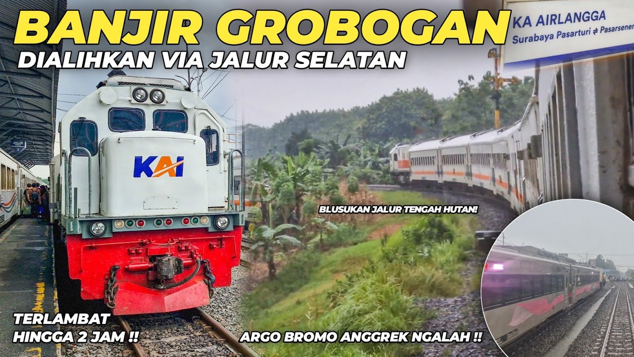 BANYAK MENANGNYA DI RUTE MEMUTAR!! ARGO BROMO ANGGREK SAMPE SUNGKEM | Trip KA Airlangga via Selatan