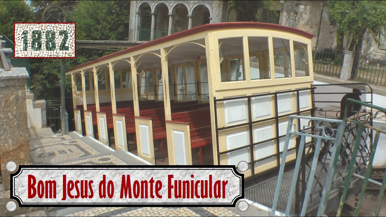 Bom Jesus do Monte Funicular in Braga. The oldest water powered funicular railway in the world.