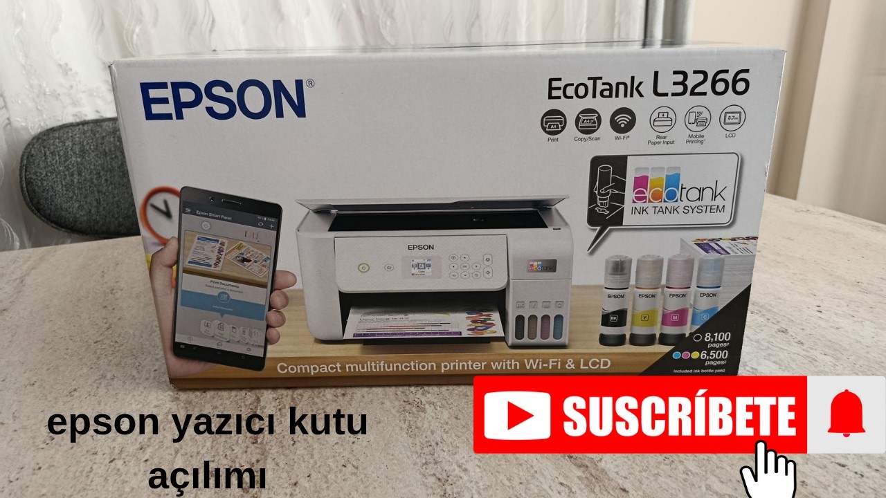 EPSON EcoTank L3266 yazıcı kutu açılımı/detaylı anlatım 📌