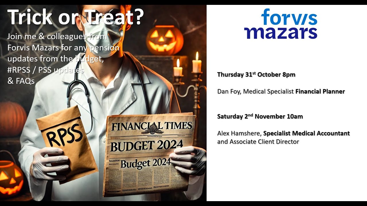 Budget '24 and RPSS - Trick or Treat - Saturday 2nd November 10am with Alex Hemshere
