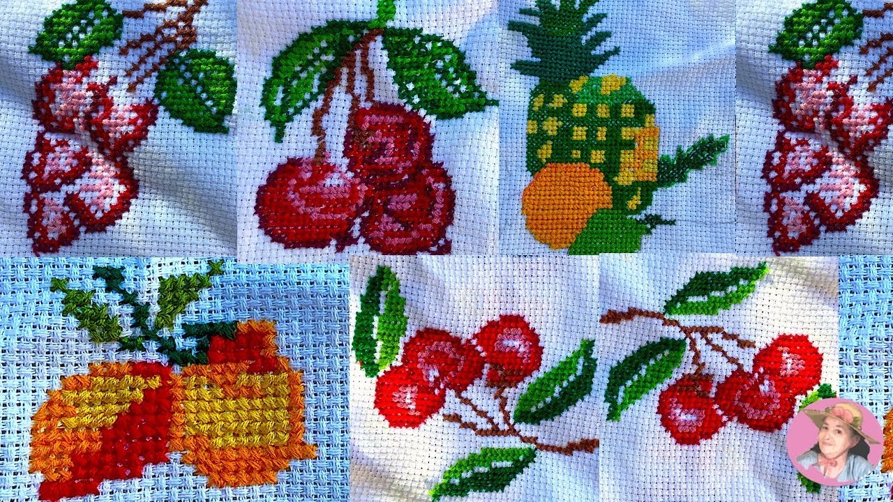 Muestras de frutas en punto de cruz #409