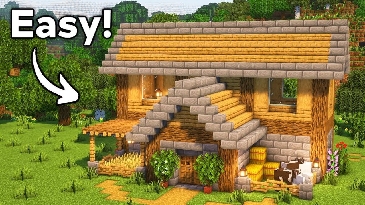 Minecraft: How To Build a wooden Survival House 🏘️ | Tutorial | Easy