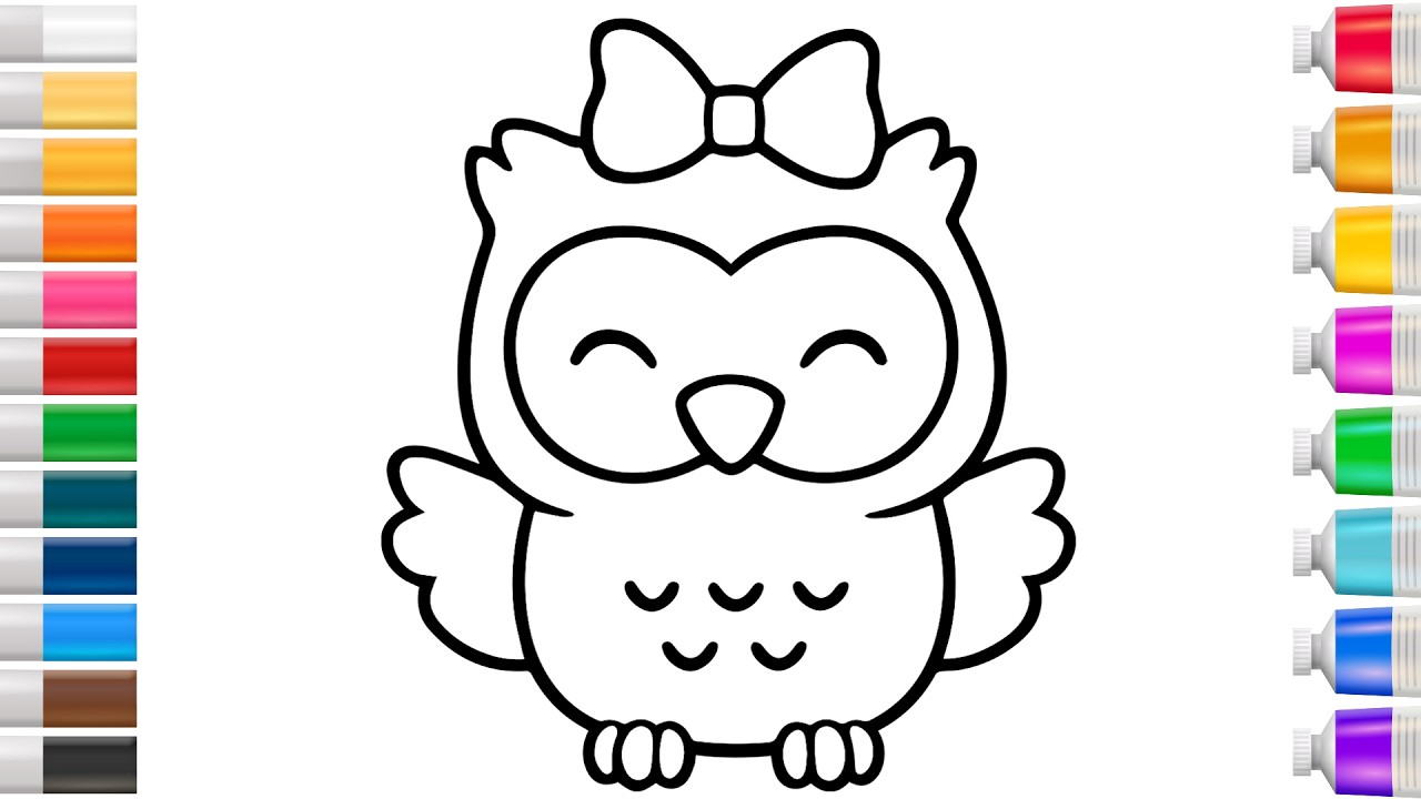 How To Draw a Cute Owl | Easy Step By Step Tutorial