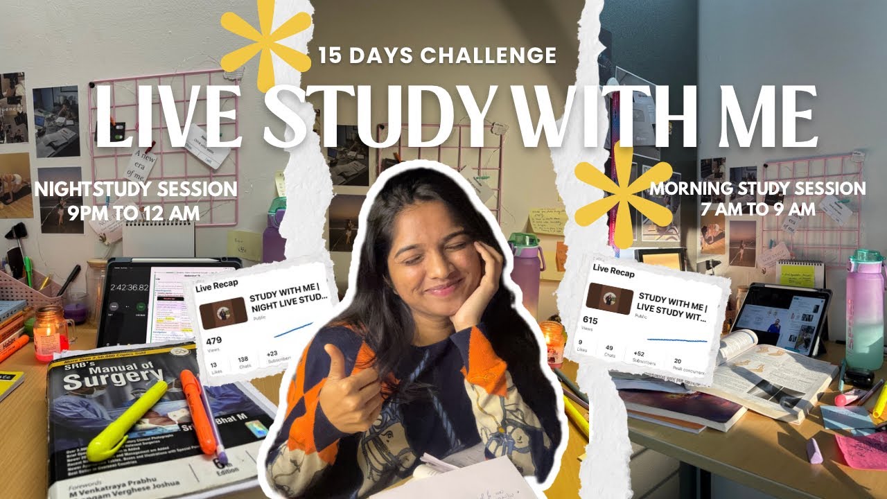 MORNING LIVE STUDY SESSION | STUDY WITH ME (1/15)