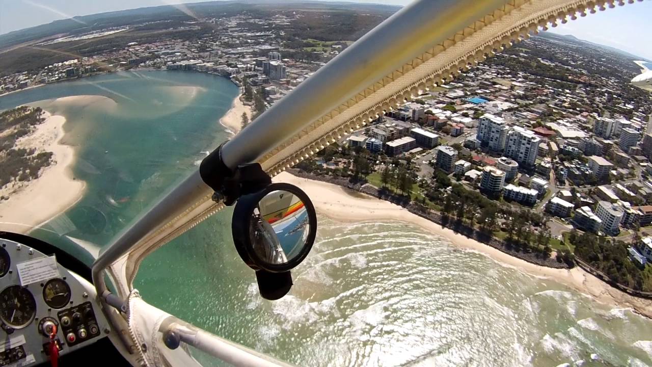Quicksilver GT500 at 500 feet up Bribie Beach to Caloundra and Back