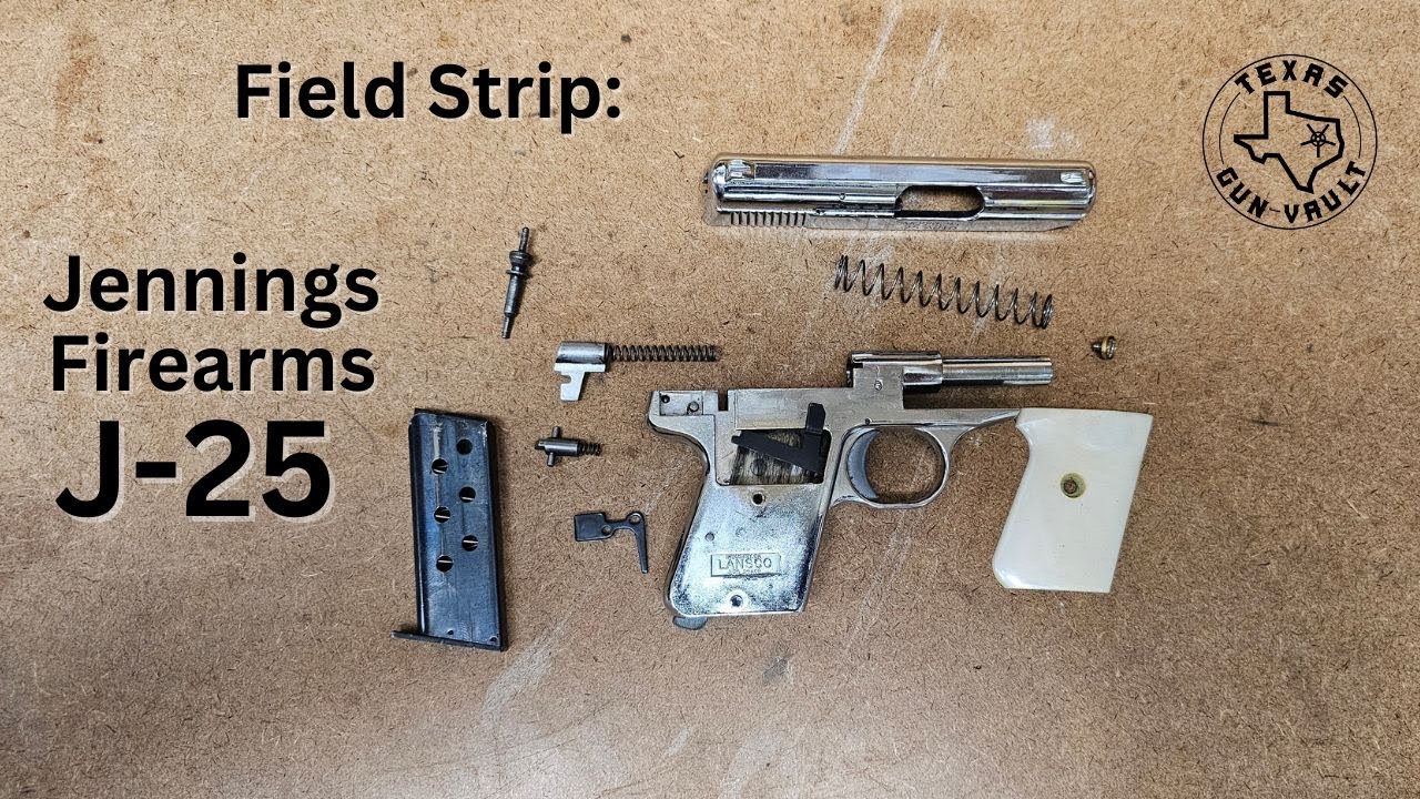 Полевая сборка: Jennings Firearms J-25 со снятым кулачком и шепталом (модель 25 в калибре .25 ACP)