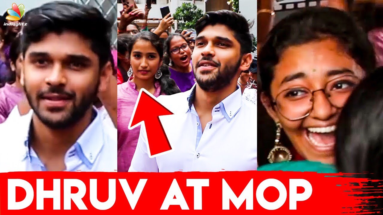 Dhruv Vikram entertains MOP Vaishnav girls | Adhitya Varma