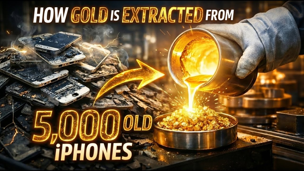 How Gold Is Extracted From 5,000 Old iPhones | Urban Mining Process