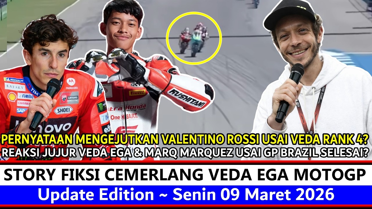 Kemenangan Meyakinkan ‼️ Reaksi Jujur Rossi Usai Veda Ega Finish 4th GP Brazil~Pengakuan MM, Really❓