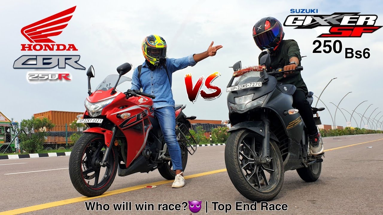 Suzuki Gixxer SF250 Bs6 vs Honda CBR250R Bs6 | Drag Race | Top End Race | Kon Jeetega Race me??😈