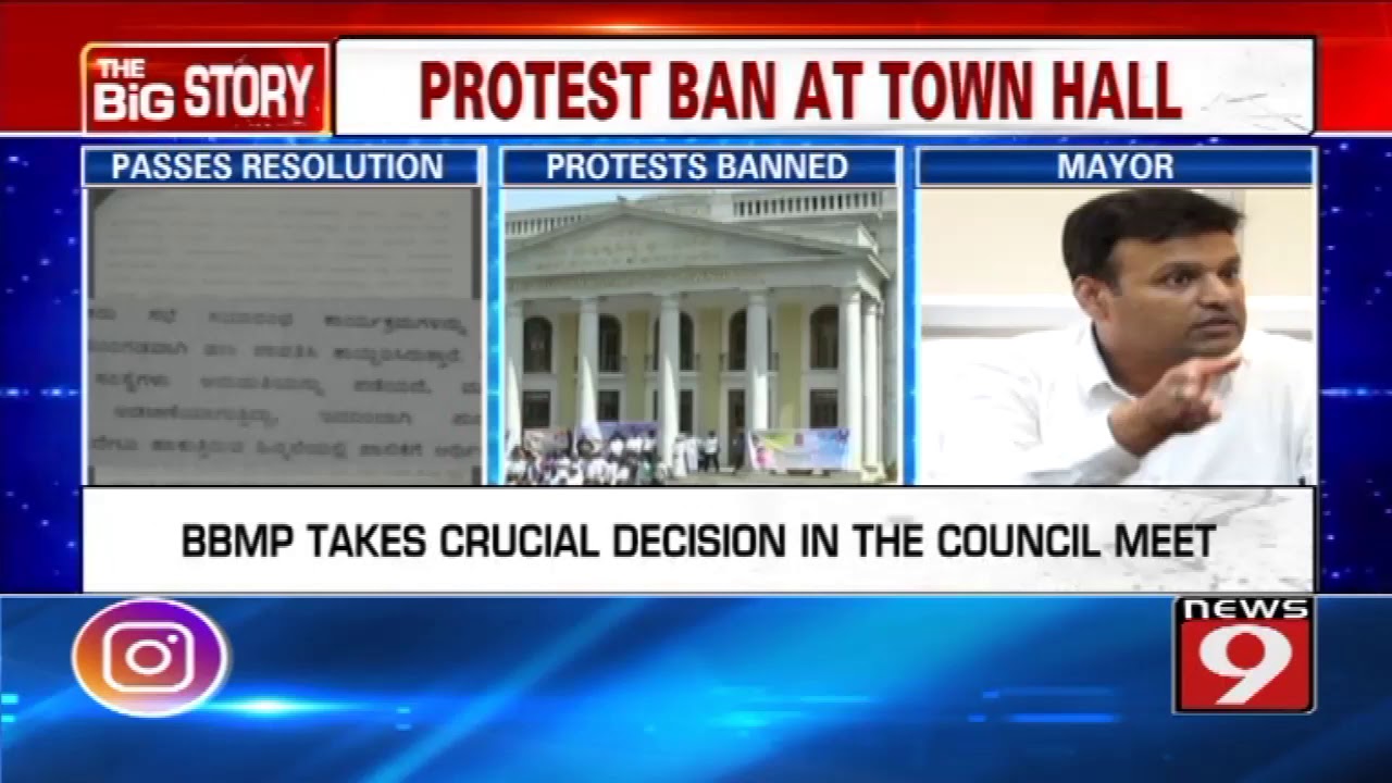 Activists oppose BBMP'S decision of protest ban in Town Hall