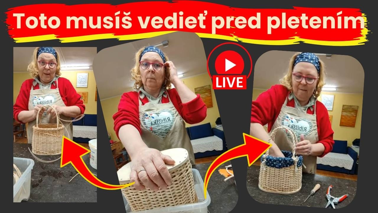 Oprava ucha Pletenie košíkov z pedigu s Ribišškou  | 🇸🇰  🇨🇿