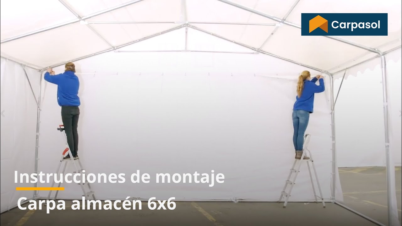 Carpa almacén 6x6 - Instrucciones de montaje (VARIO, Professional) | Carpasol