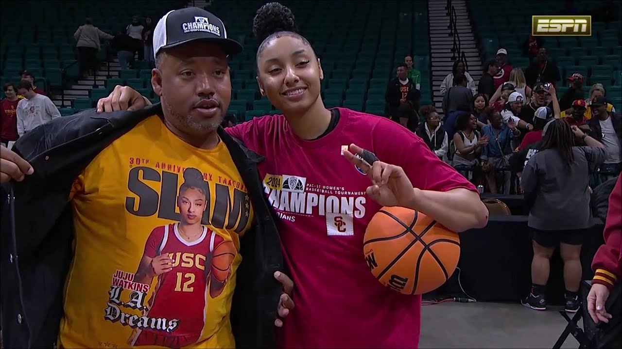 Trophy Presentation, Interviews, Celebration After Pac-12 Tournament Championship, #2 USC Trojans